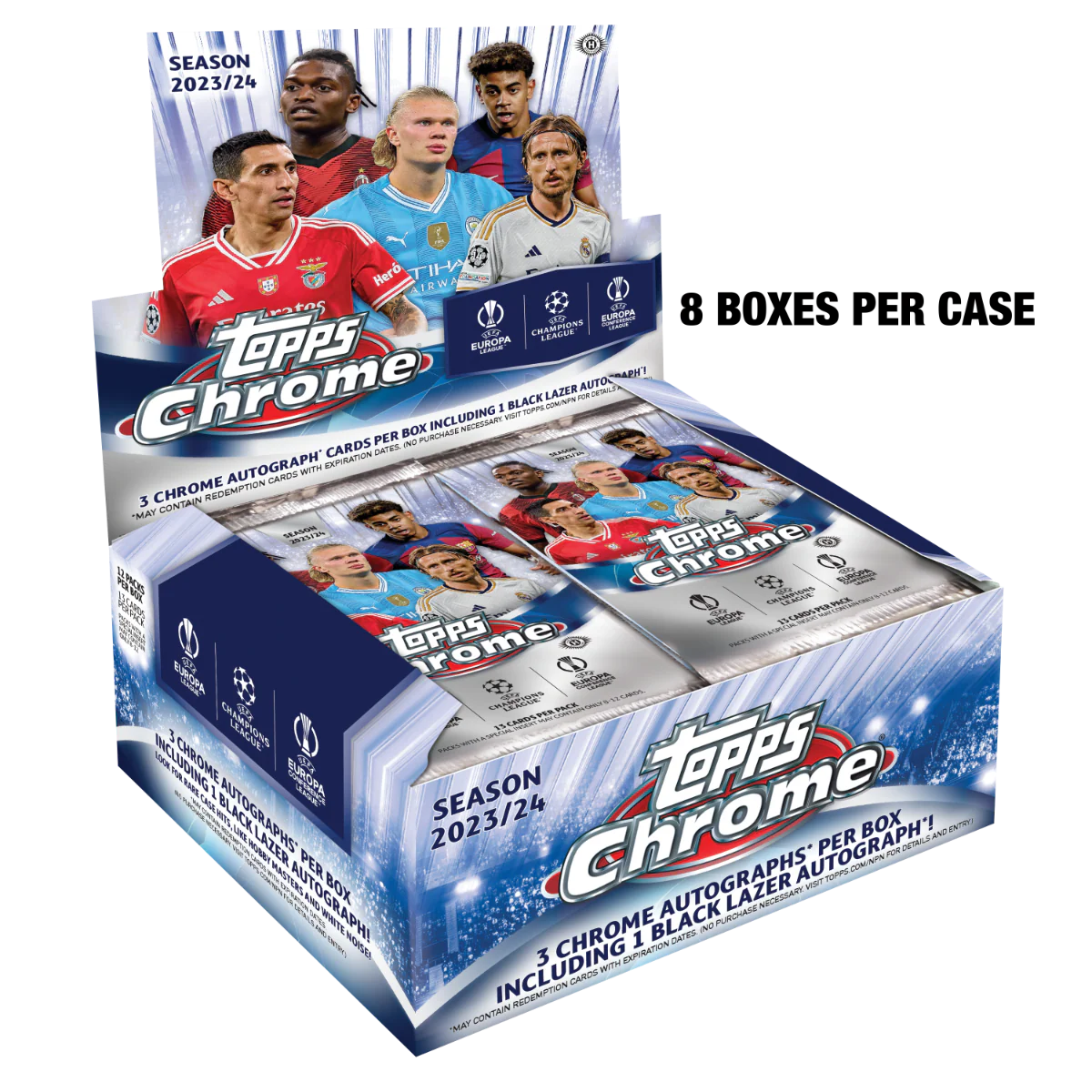 2023-24 Topps® Chrome UEFA Club Competitions - Jumbo Sealed Case