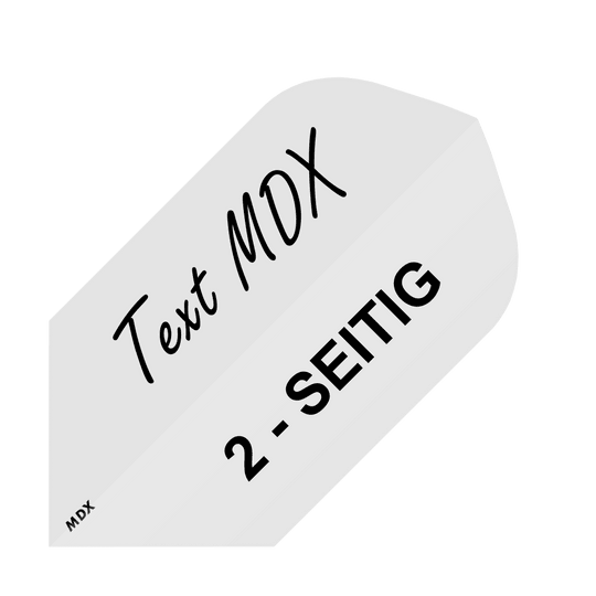 10 sets of printed double-sided flight flights - custom text - MDX Slim