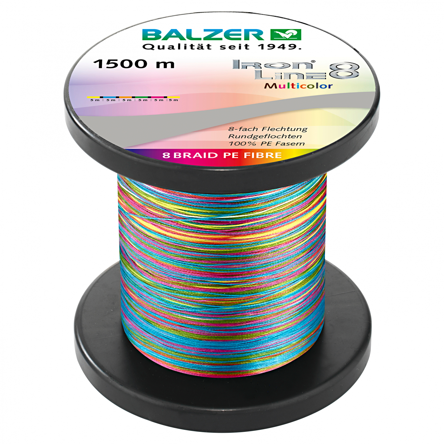 Balzer Fishing Line Iron Line 8 (multicolor, 1.500 m)