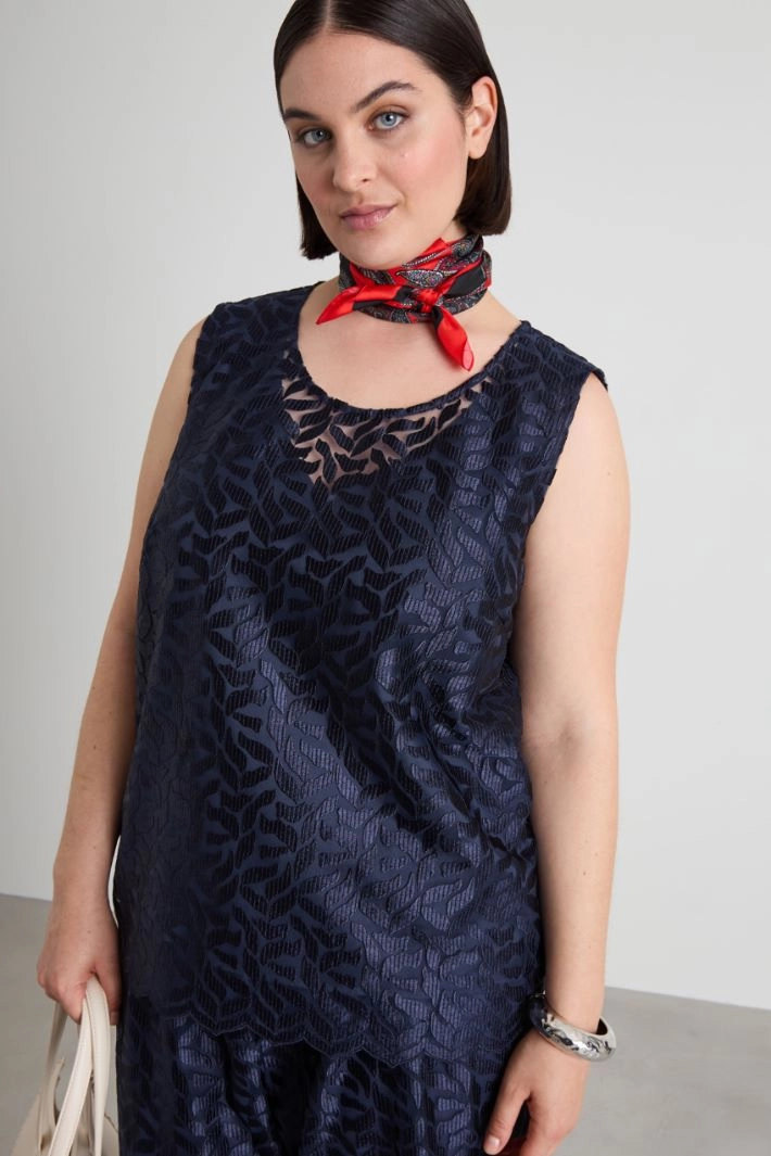 Silk twill scarf - RED