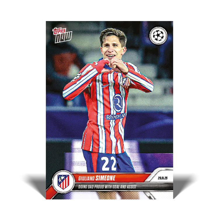 Giuliano Simeone - Doing Dad proud with goal and assist - 24/25 UCL Topps NOW® Card 89