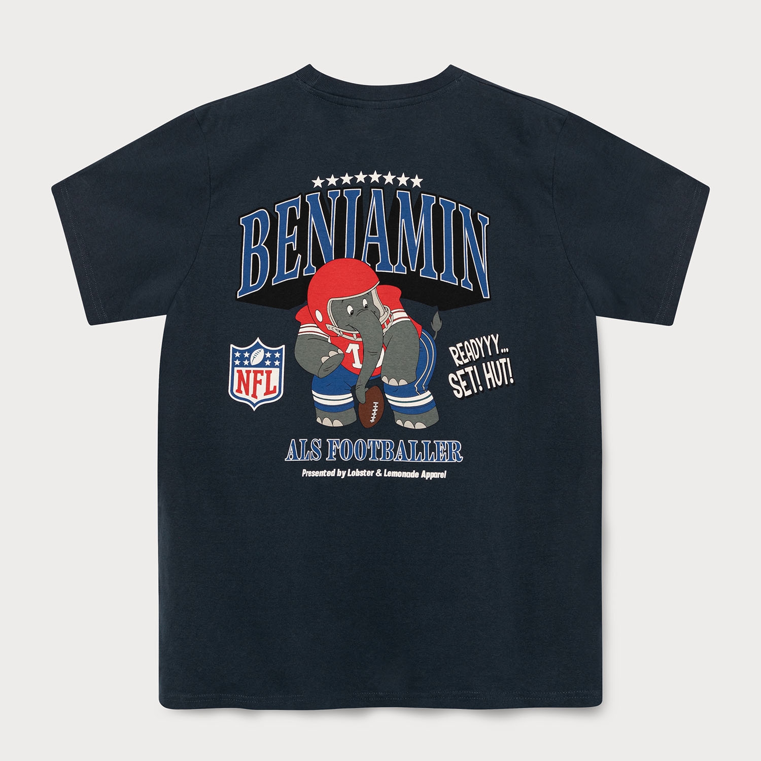 Benjamin als Footballer L&L ’94 Campus NFL T-Shirt Navy