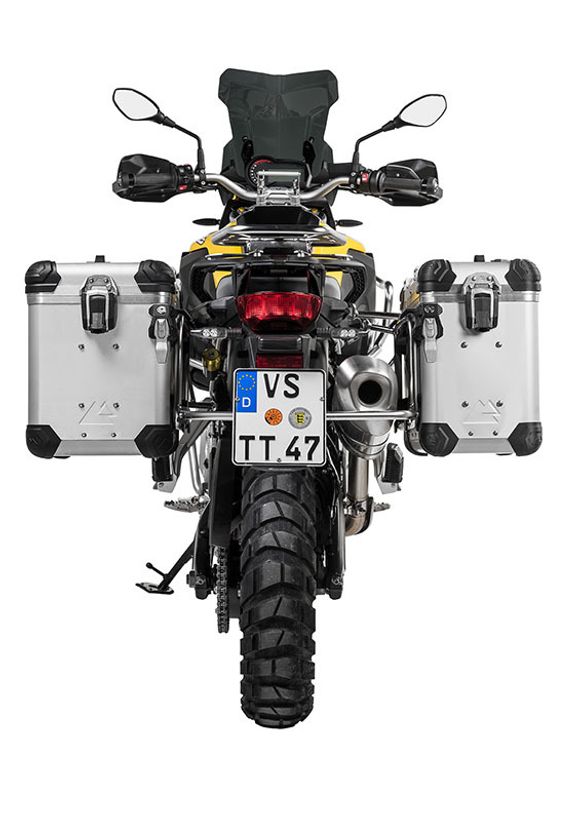 Touratech suitcase Complete kit ZEGA Evo 38/45 - Gray support included - Gray anodizedRef: Trt01600A / 01-082-6836-0