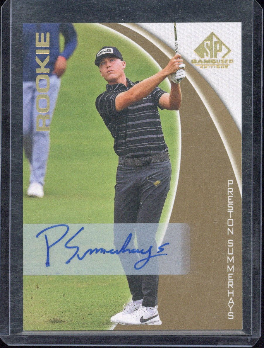 Upper Deck SP Game Used Preston Summerhays RC Autograph #54