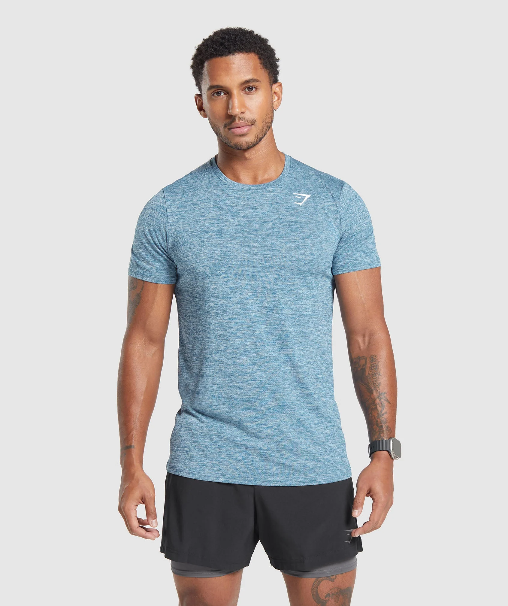 Arrival Marl T-Shirt Utility Blue/Fresh Blue Marl