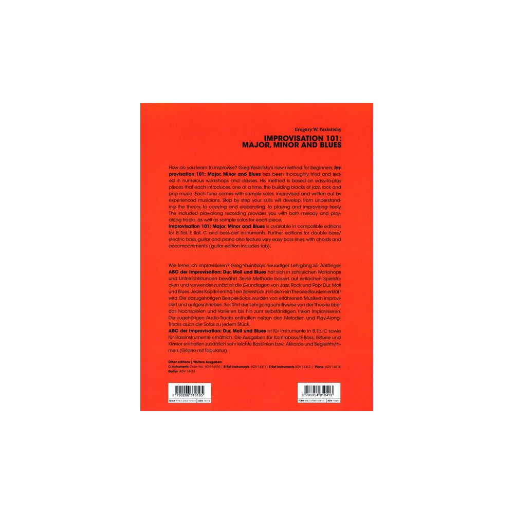 Advance Music Improvisation 101 Bass Clef – Thomann Ireland