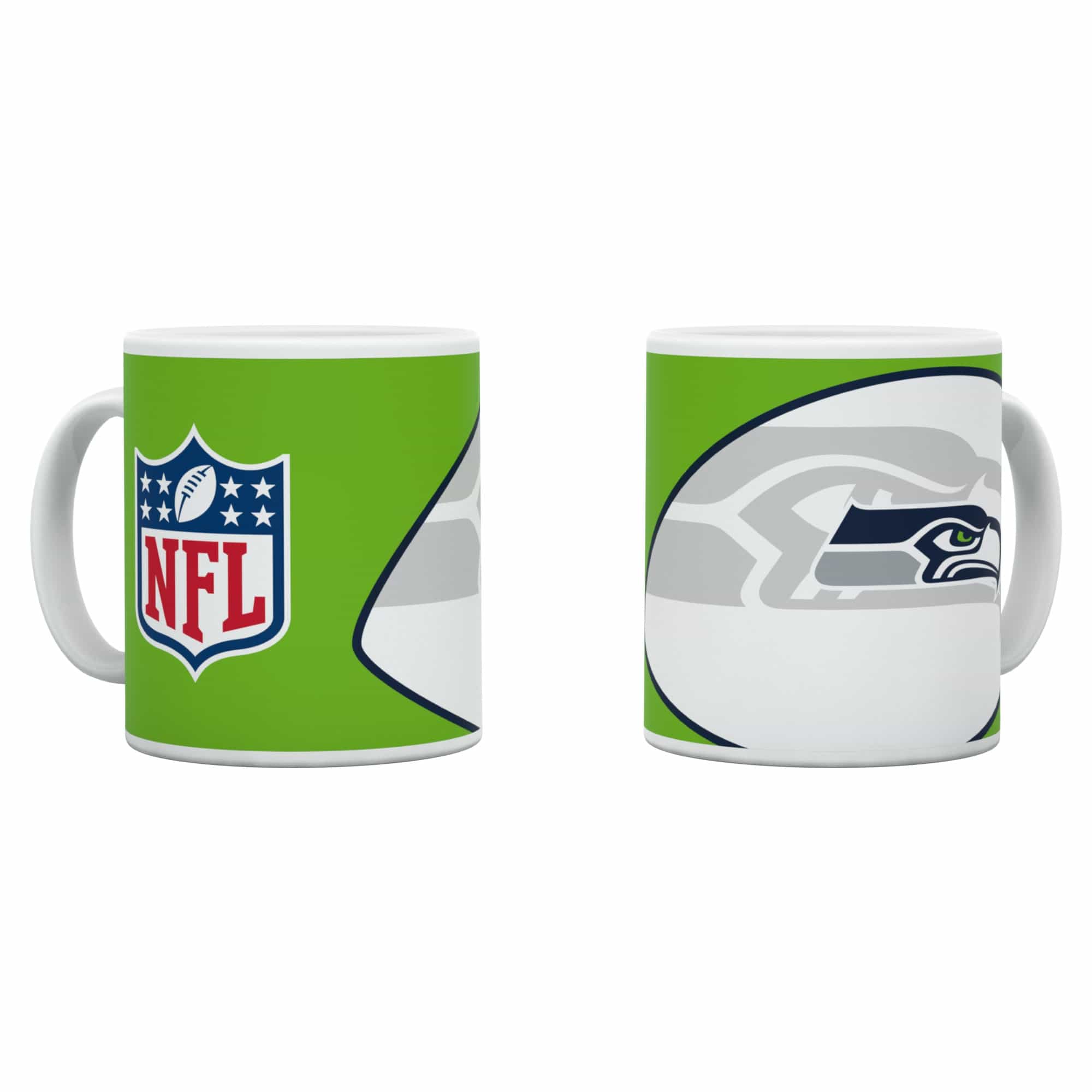 Seattle Seahawks Shadow Logo & Shield NFL Mug (330 ml)