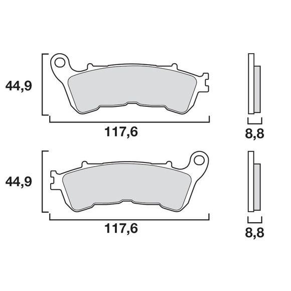 Brembo Sinter Sintered Metal brake pads front/rear (Special ABS depending on model)Ref: 07HO57SA