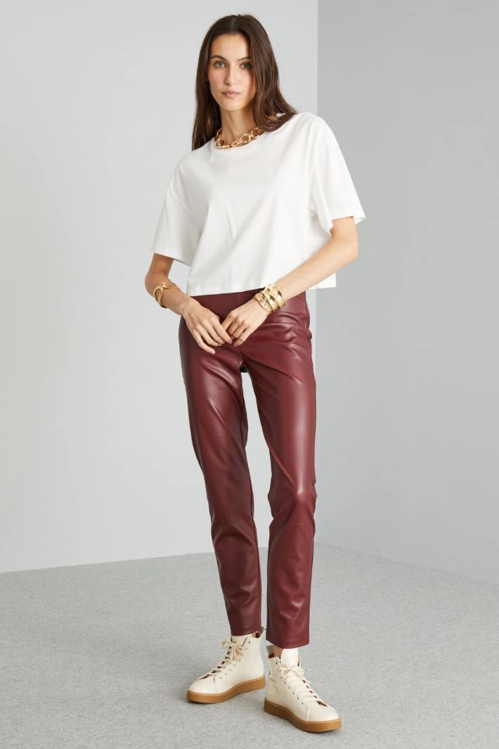 Boxy fit cotton T-shirt - WHITE