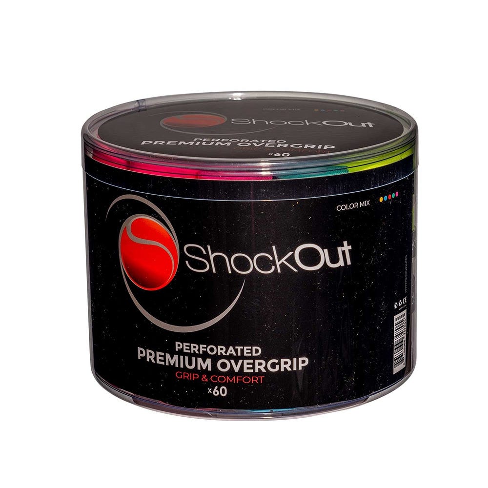 SHOCKOUT DRUM X60 PREMIUM OVERGRIPS MULTICOLOUR PERFORATED