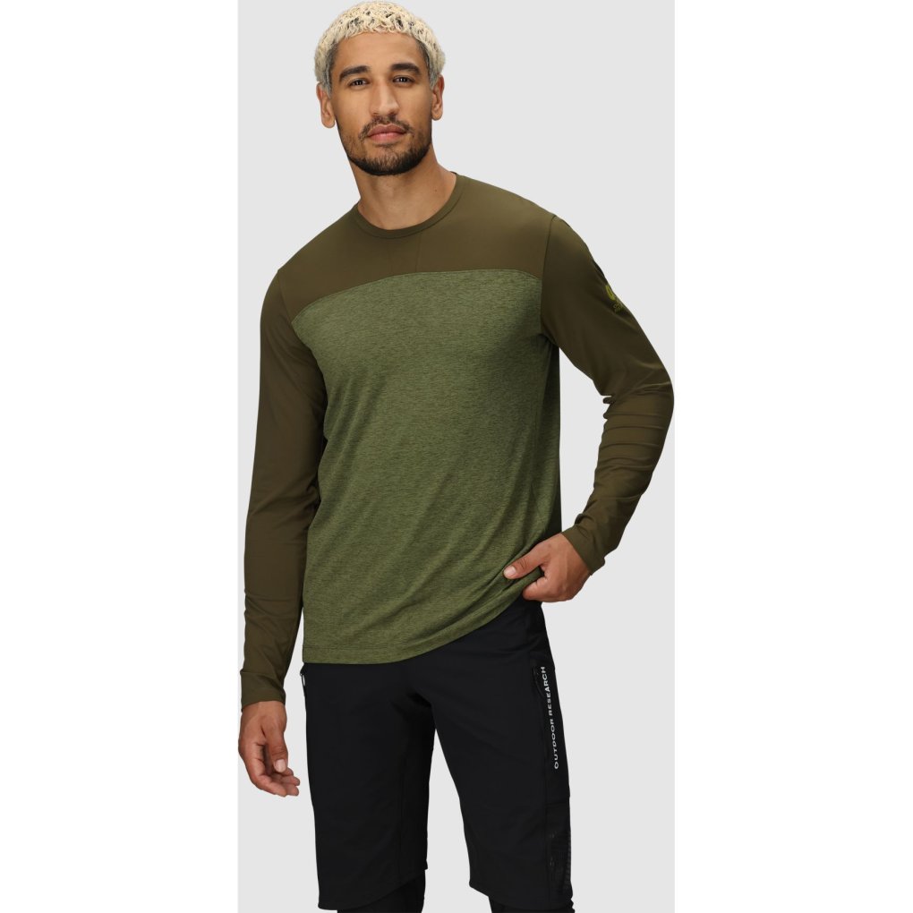 Outdoor Research Freewheel MTB Long Sleeve Jersey Men - dark olive/willow heather