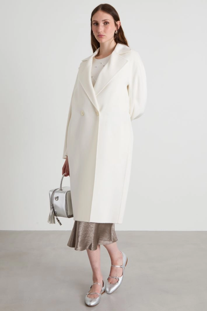Cashmere and wool coat - CREAM