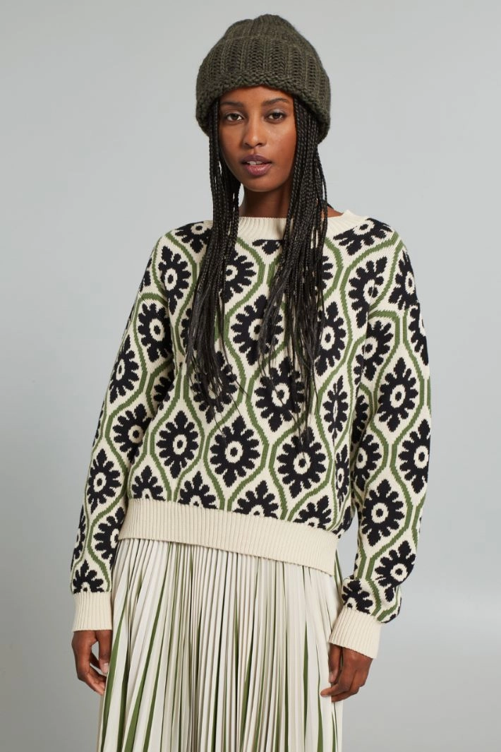 Turn-up beanie hat - MILITARY GREEN