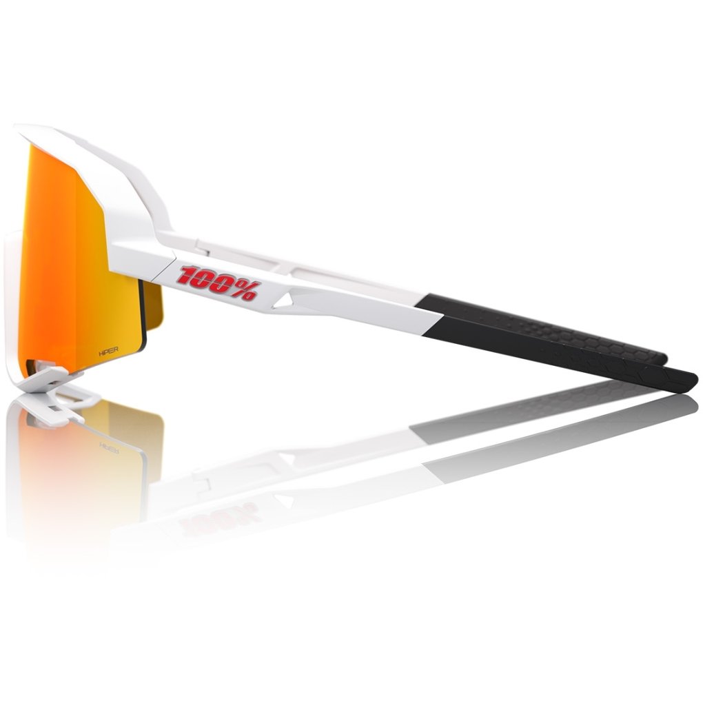 100% Slendale Glasses - Soft Tact White - HiPER Red Multilayer Mirror