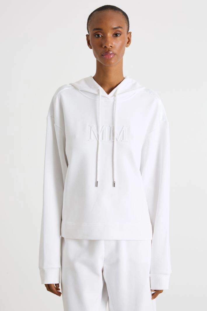 Drawstring hoodie - WHITE