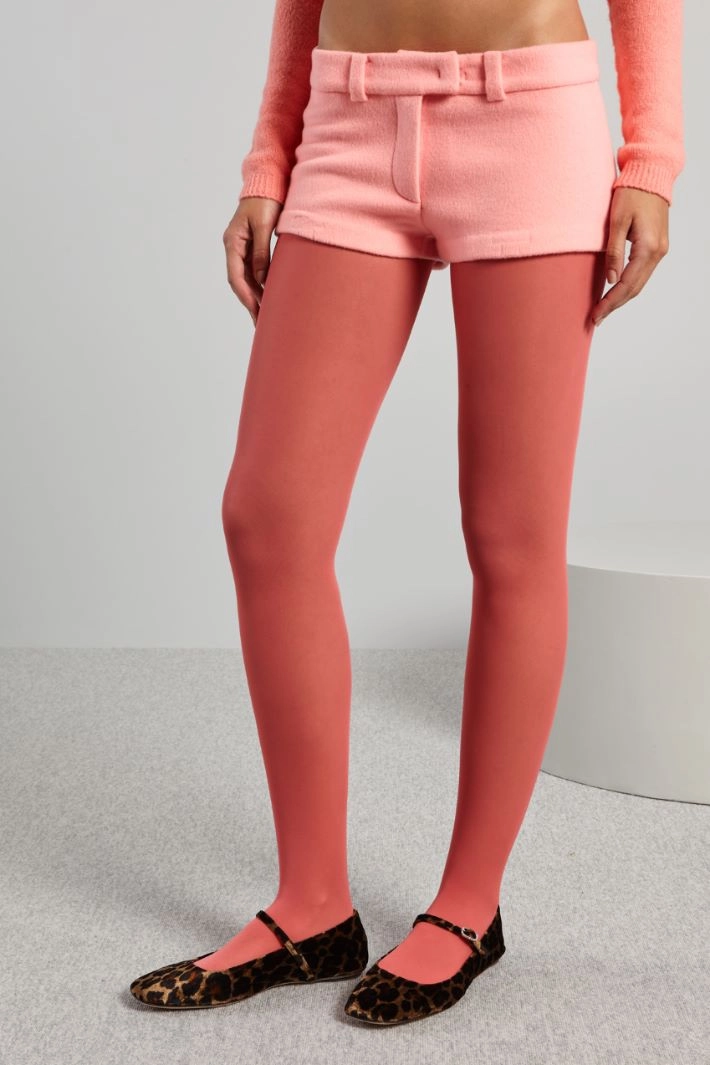 Wool drap shorts - PINK