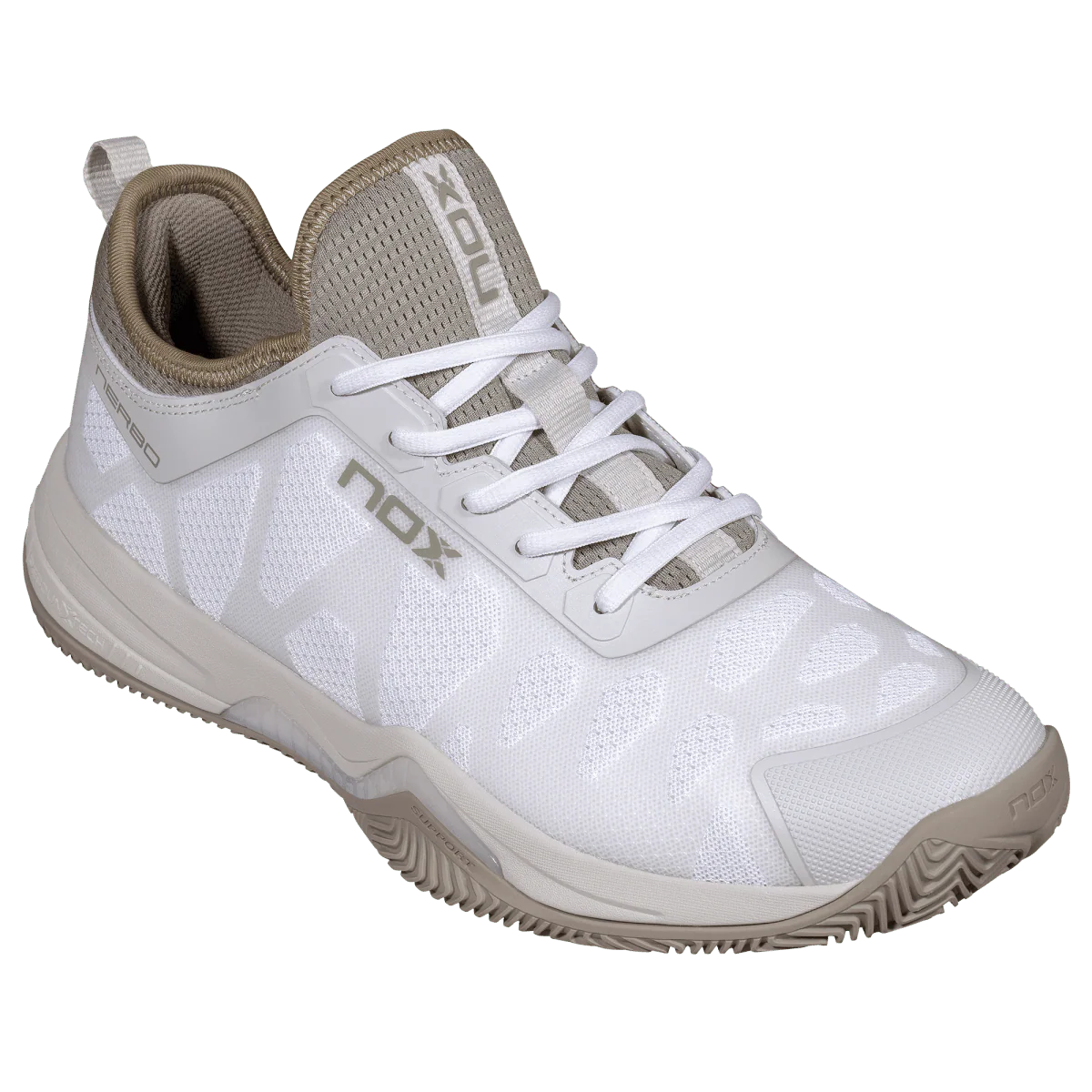 NERBO White/Vetiver Green Padel Shoes