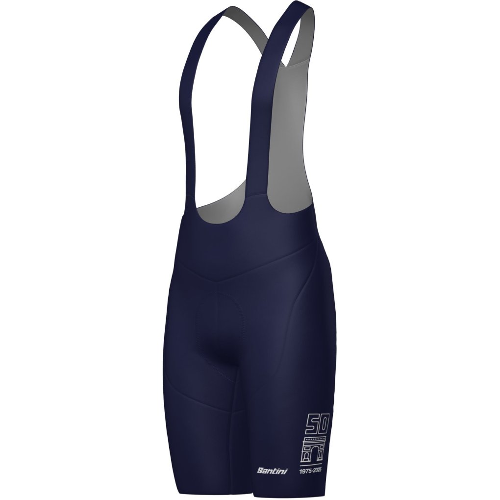Santini Arrivée Arc De Triomphe Bib Shorts Men - Tour de France™ 2025 Collection - RE1079GITARC5TDF - marine blue MA