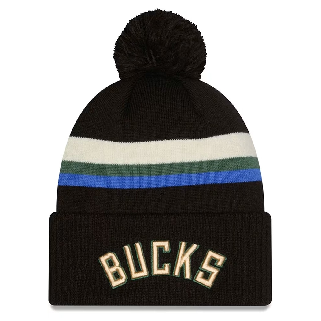 Milwaukee Bucks 2025-26 NBA Statement Edition Knit Hat Black