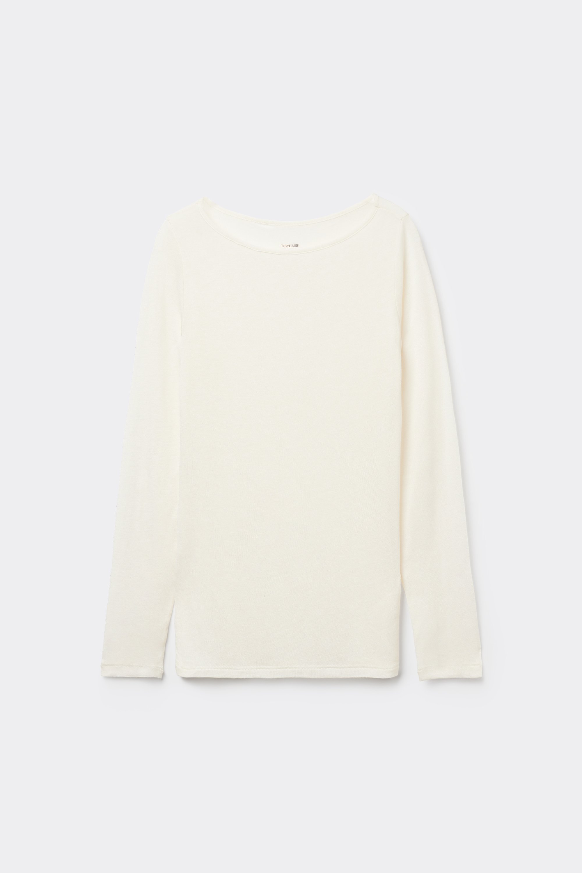 Lightweight Boat Neck Top with Merino Wool