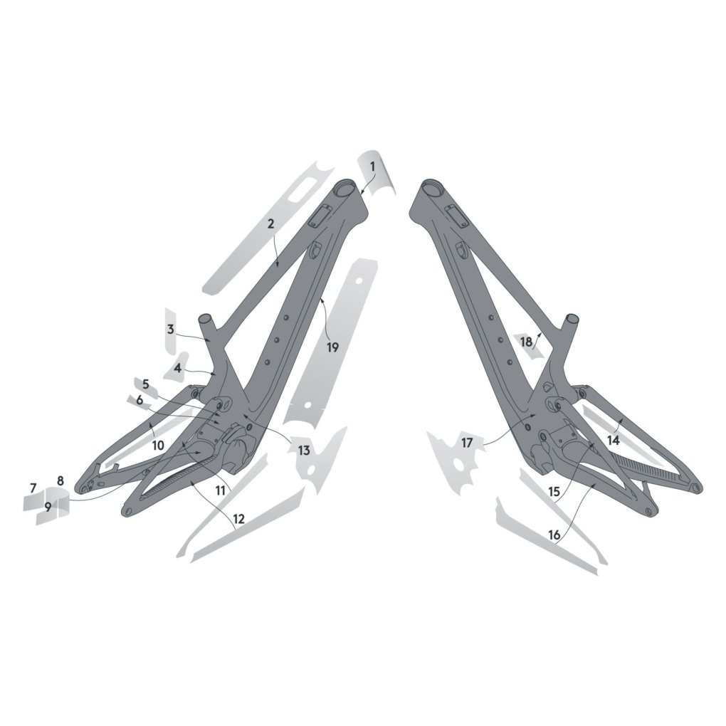 Syncros Frame Protection Kit for Scott Lumen e-Ride 2023 - clear gloss