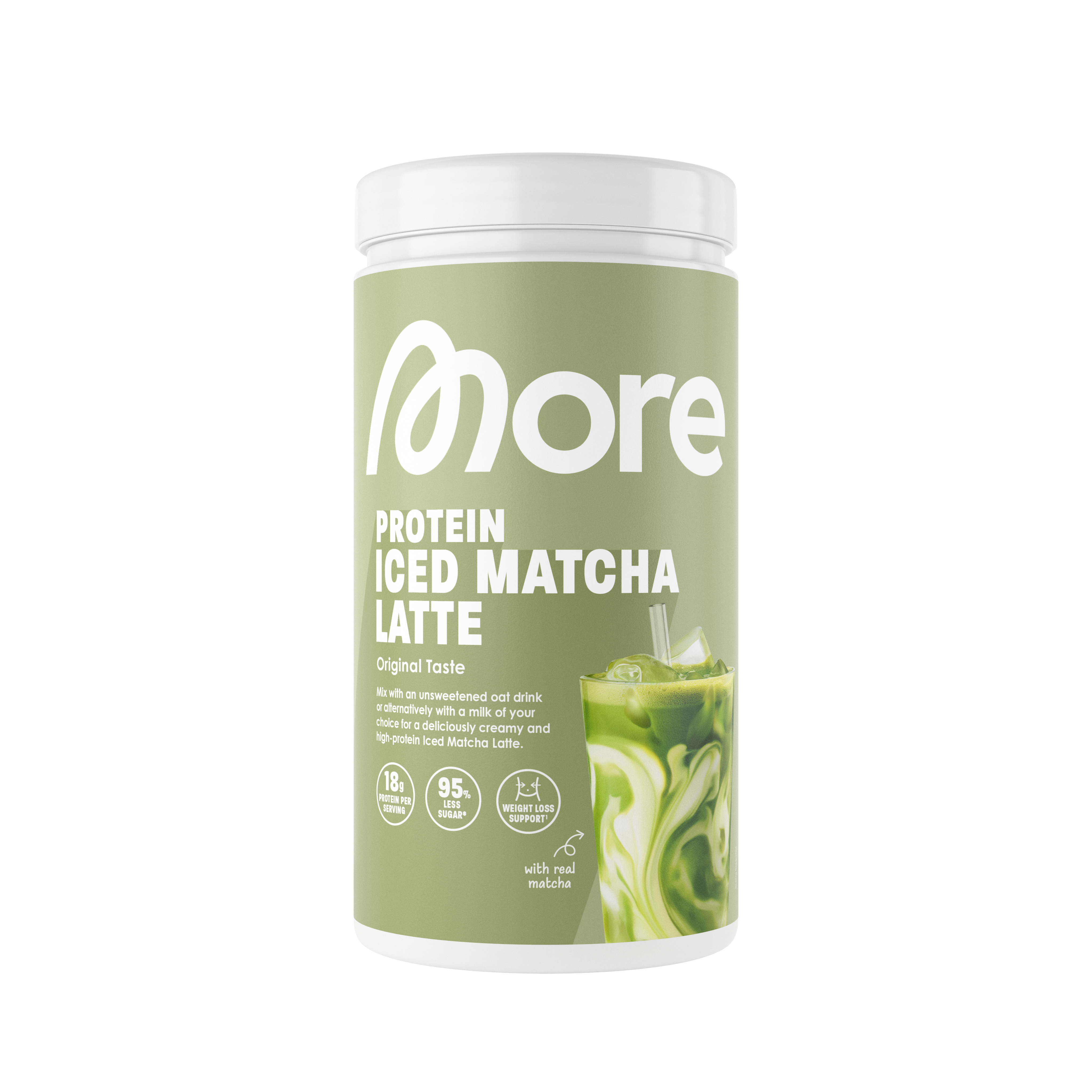 More Protein Iced Matcha Latte