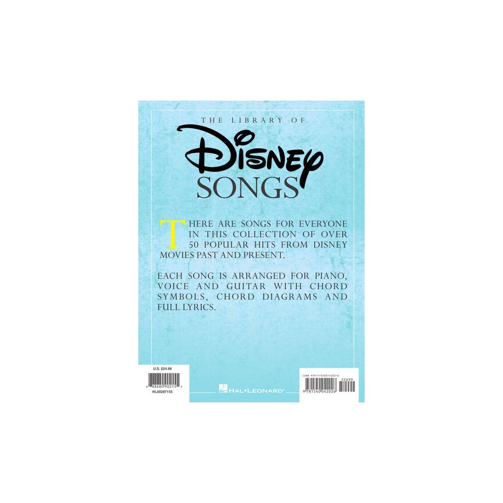 Hal Leonard Library of Disney Songs Piano – Thomann Ireland