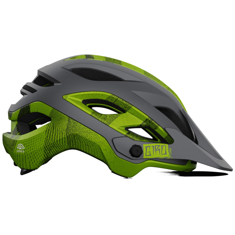 Giro Merit Spherical MTB Helmet - matte metallic black/ano lime