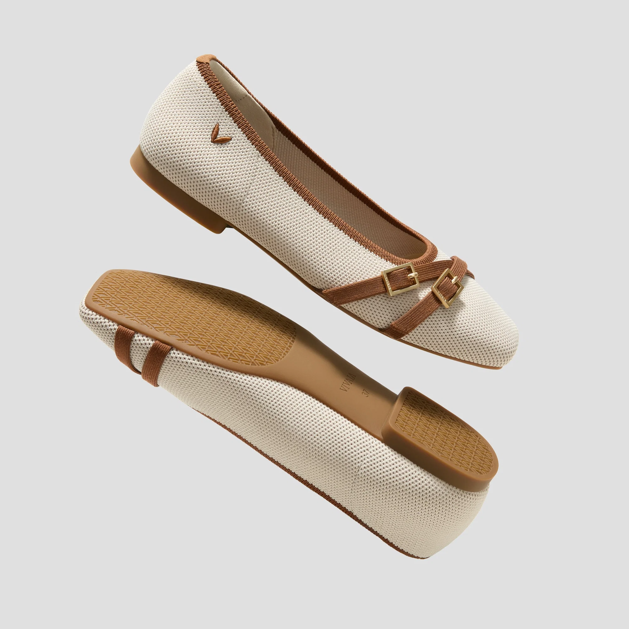 Square-Toe Margot Crisscross Flats (Marah)