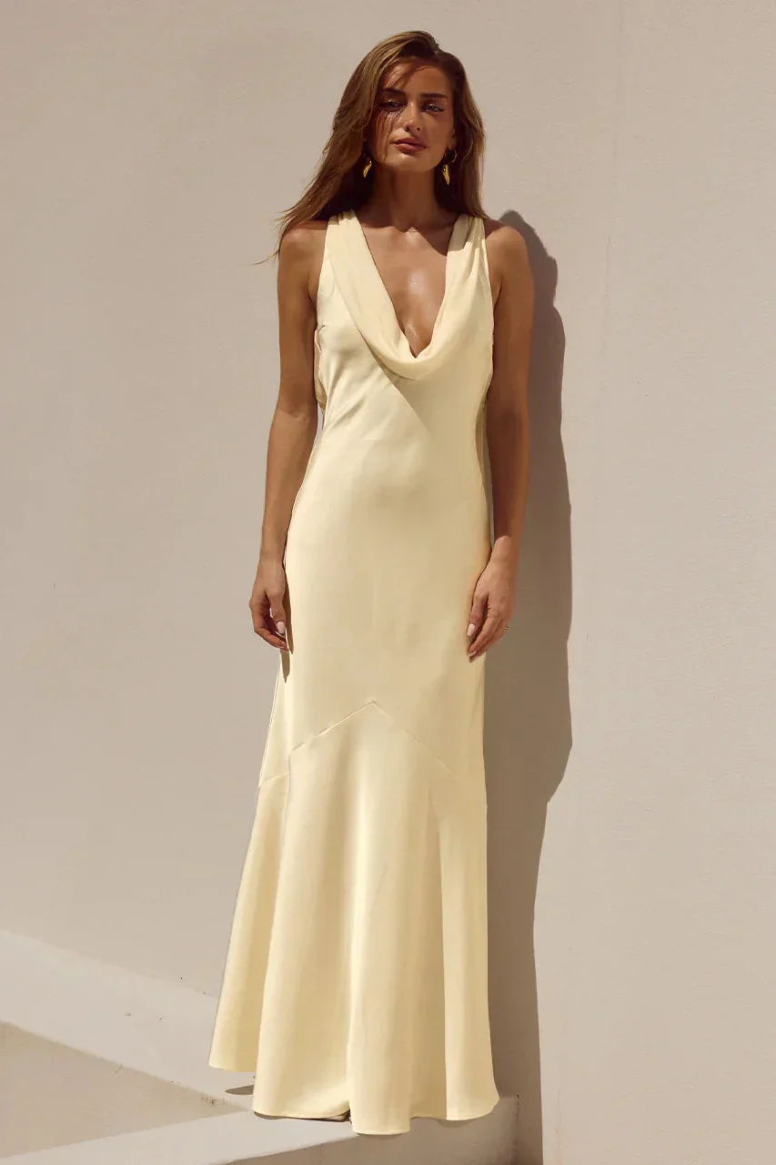 Gabriella Cowl Neck Maxi Dress