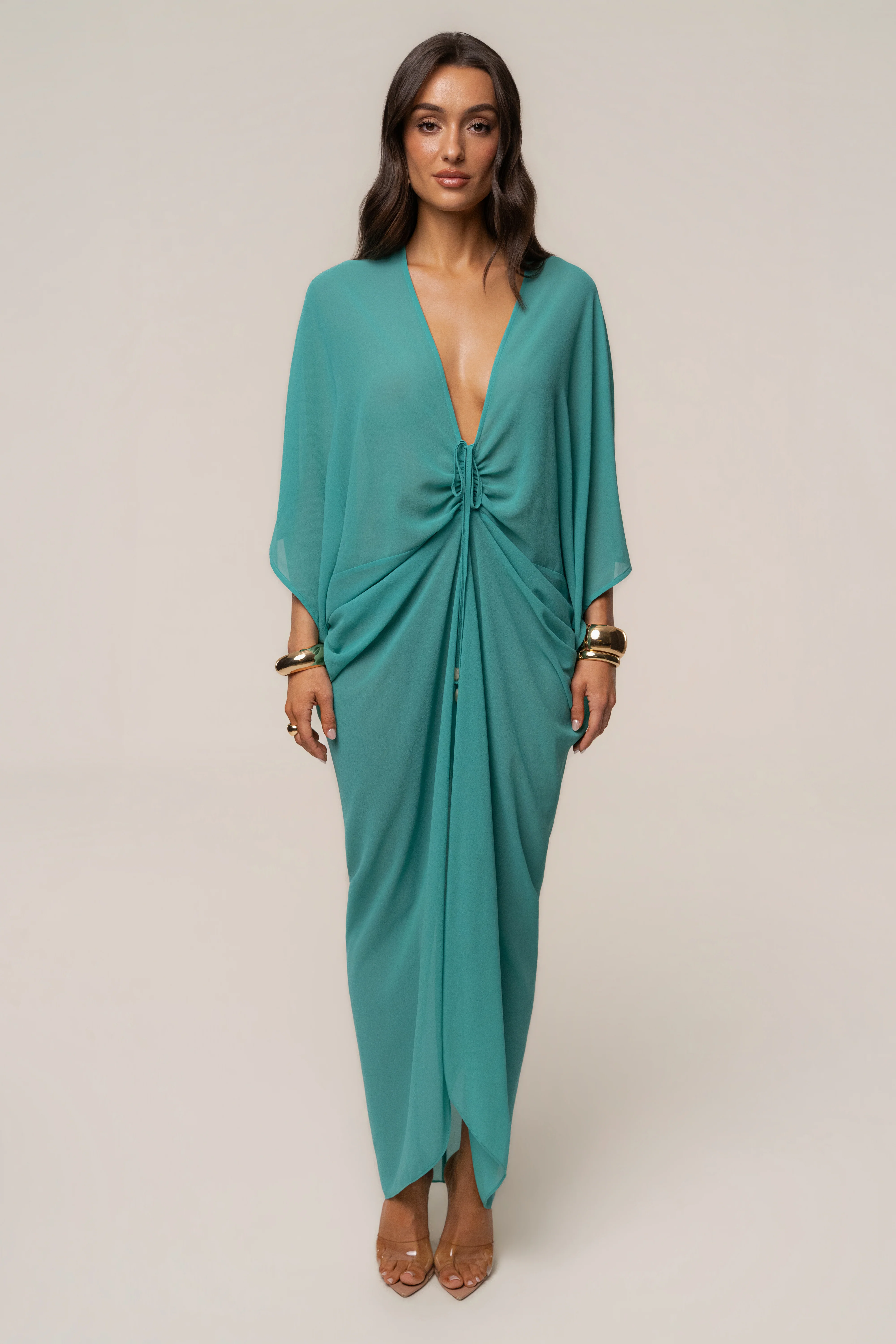 Teal Longer Days Cover Up Dress