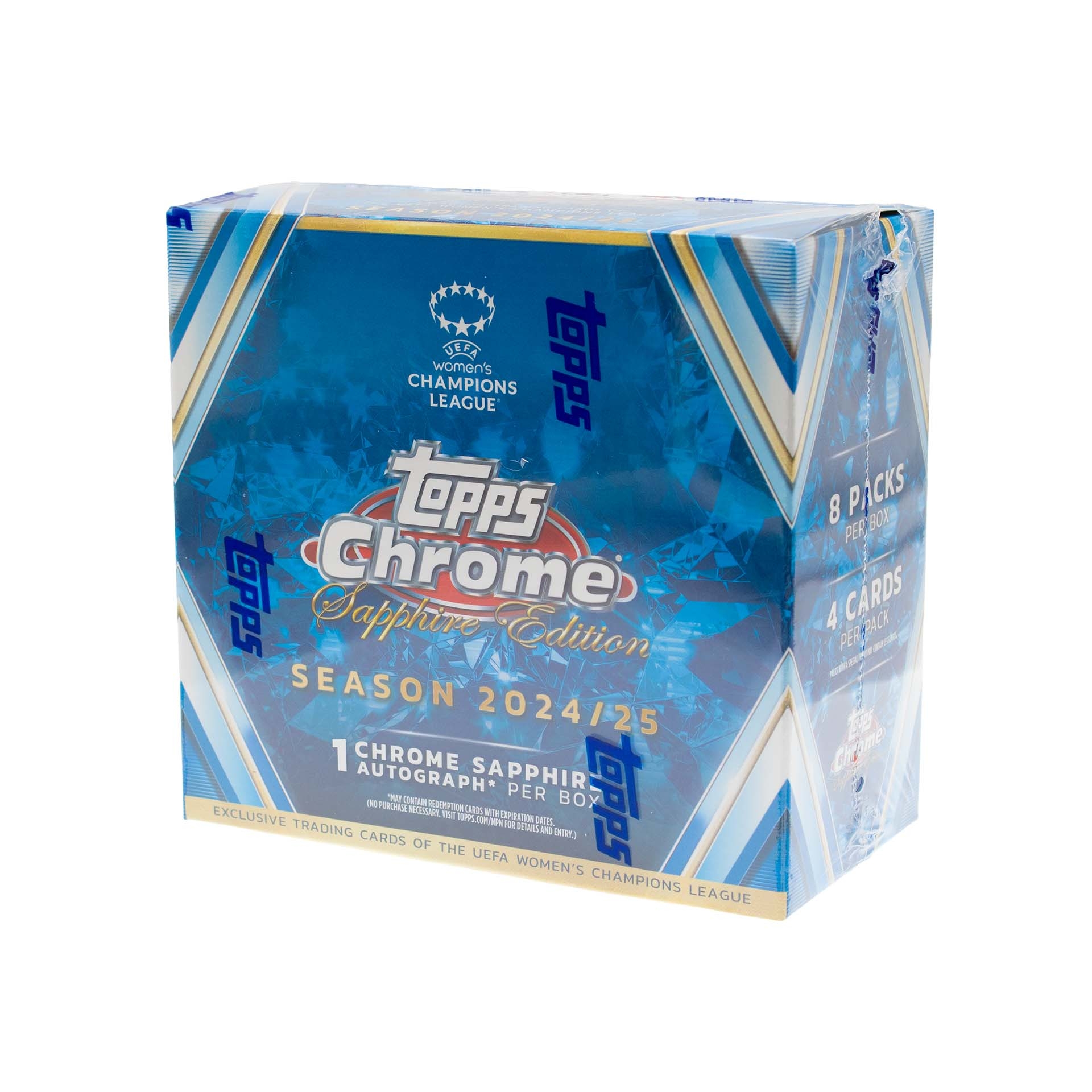 2024/25 Topps Chrome UEFA Women's Champions League Sapphire Edition Hobby Box