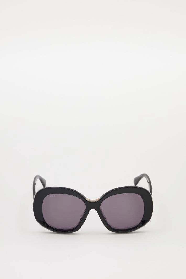 Oversized round sunglasses - BLACK