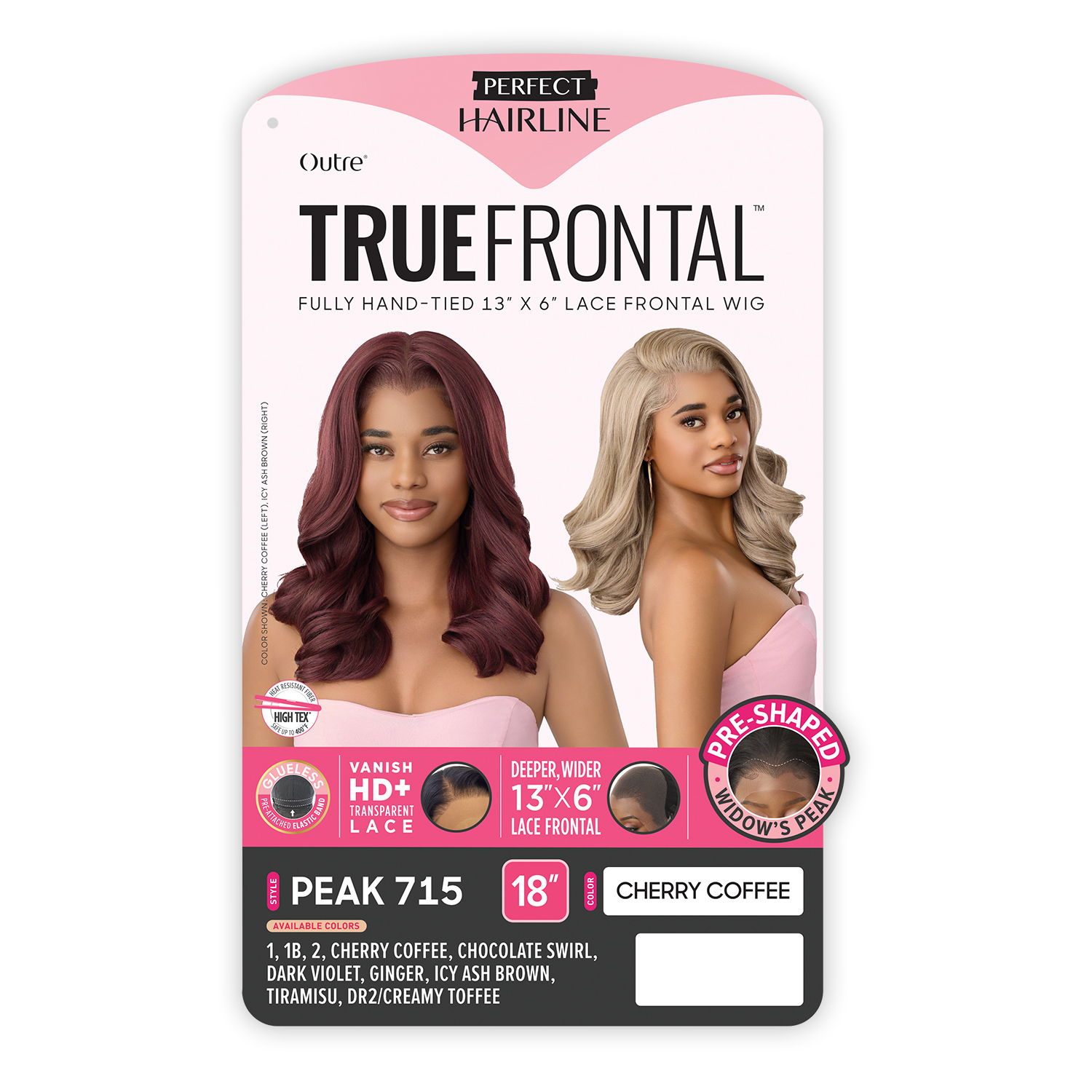 Outre HD Lace Frontal Wig Perfect Hairline Glueless Fully Hand-Tied 13X6 True Frontal Peak 715