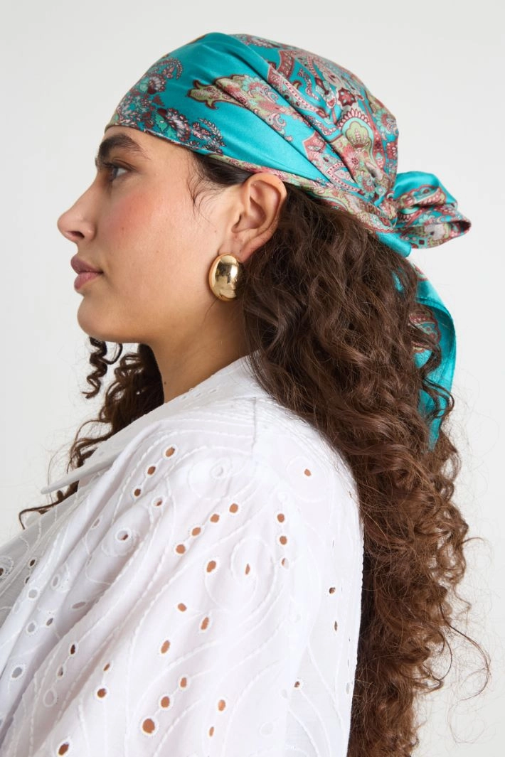 Silk scarf - LIGHT BLUE