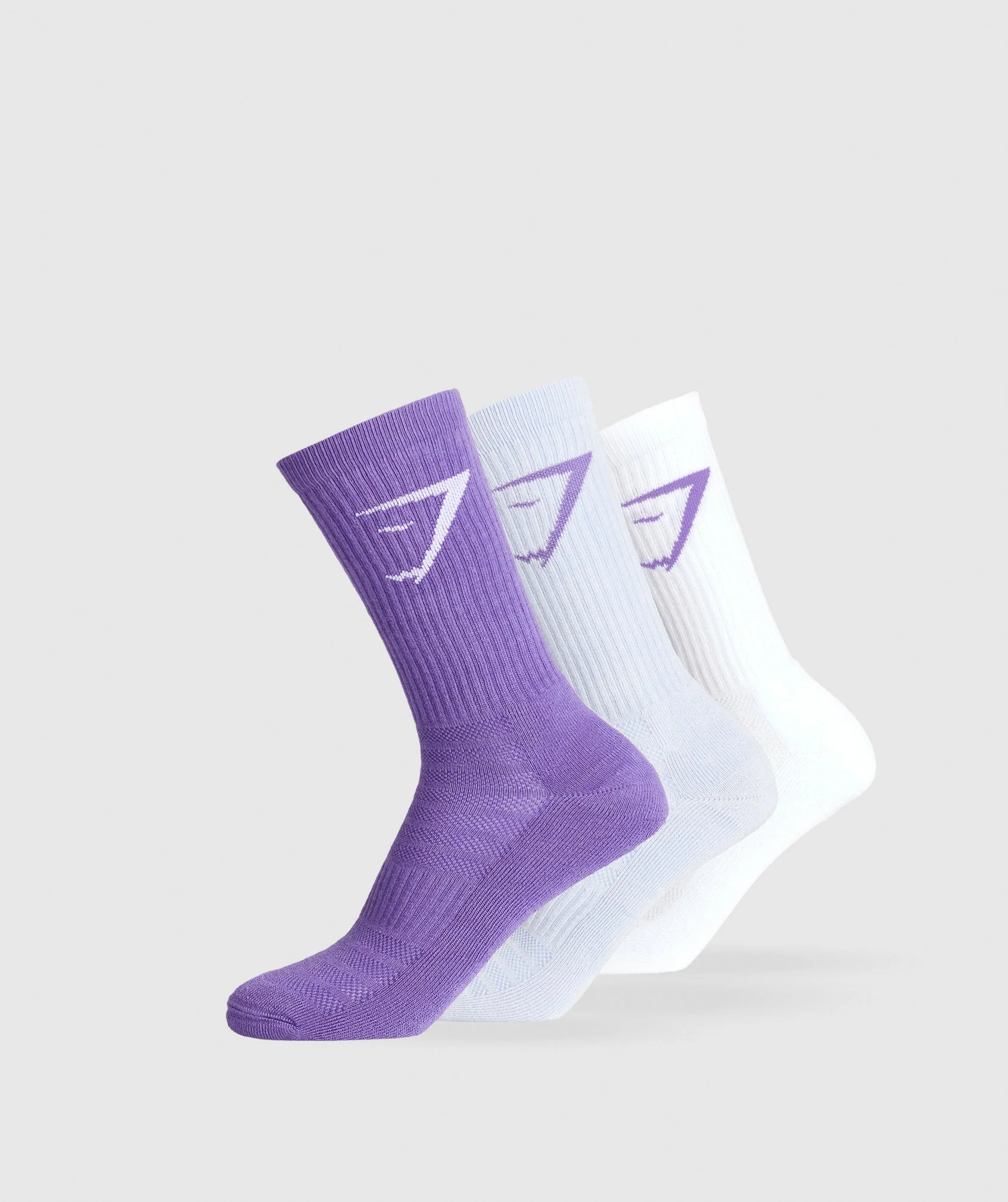 Crew Socks 3pk Stellar Purple/Silver Lilac/White