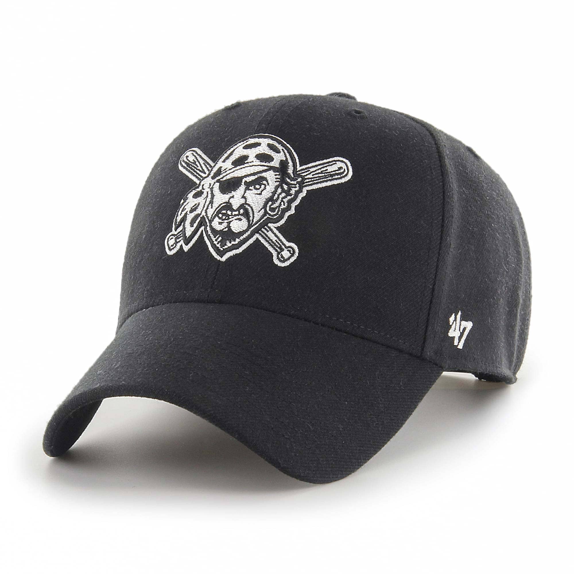 Pittsburgh Pirates Black & White '47 MVP Adjustable MLB Cap