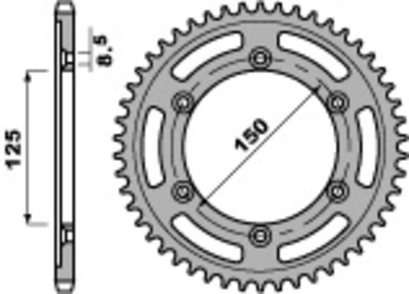 PBR C45 Steel Sprocket Standard 4507 - 520Ref: Pbr01432A / 1075342004