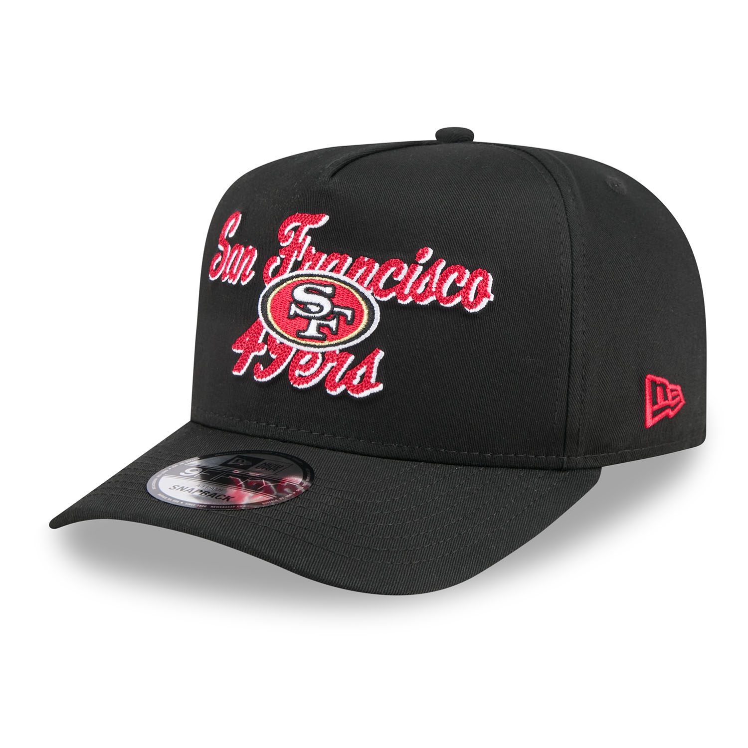 San Francisco 49ers NFL Chainstitch 9FIFTY A-Frame Snapback Cap Black