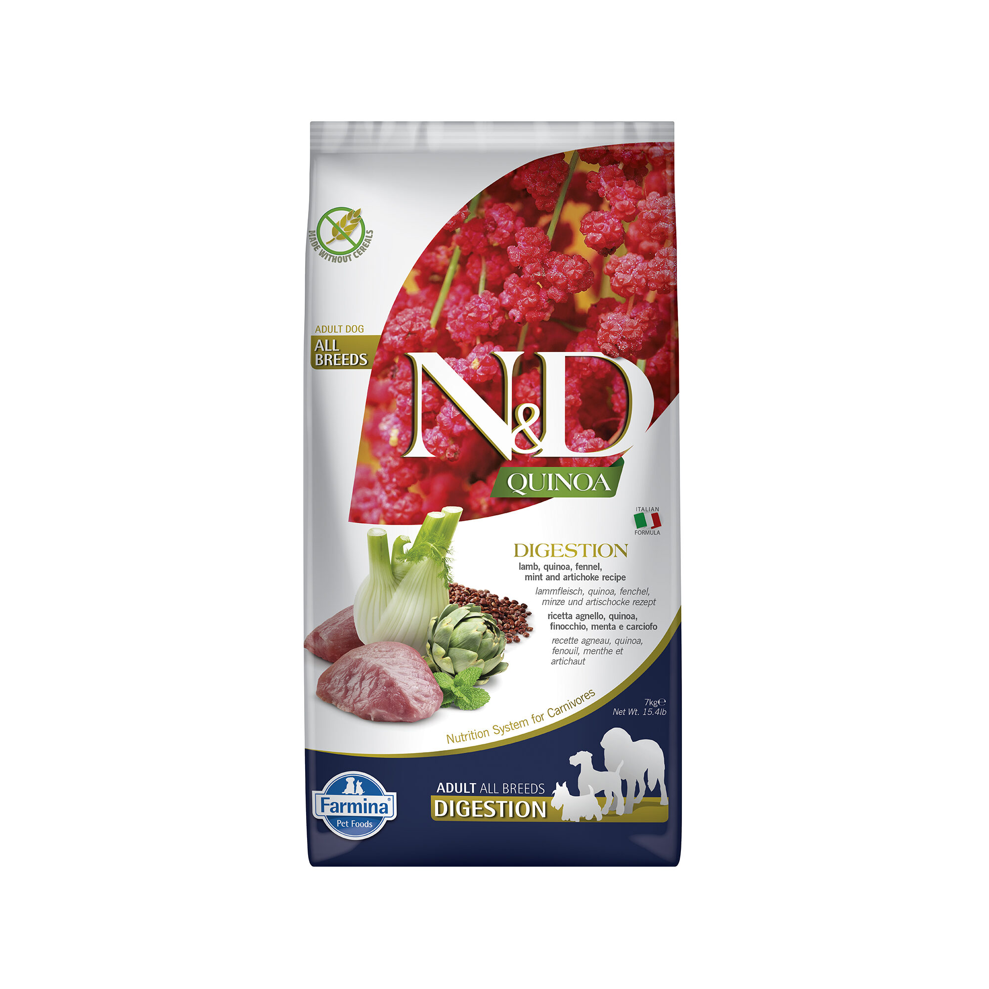 Farmina N&D Quinoa Digestion Adult Dog Food - Lamb - 7 kg