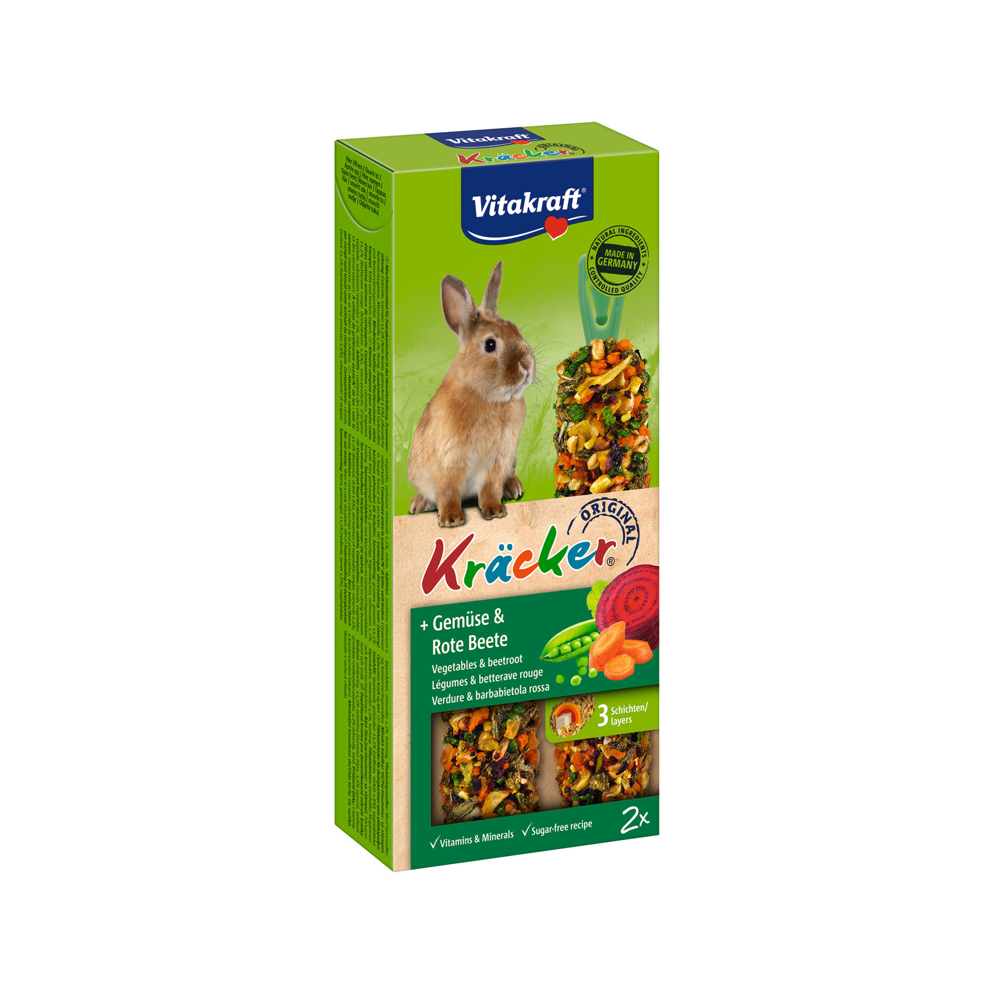 Vitakraft Dwarf Rabbit Cracker Vegetable - 2 pieces