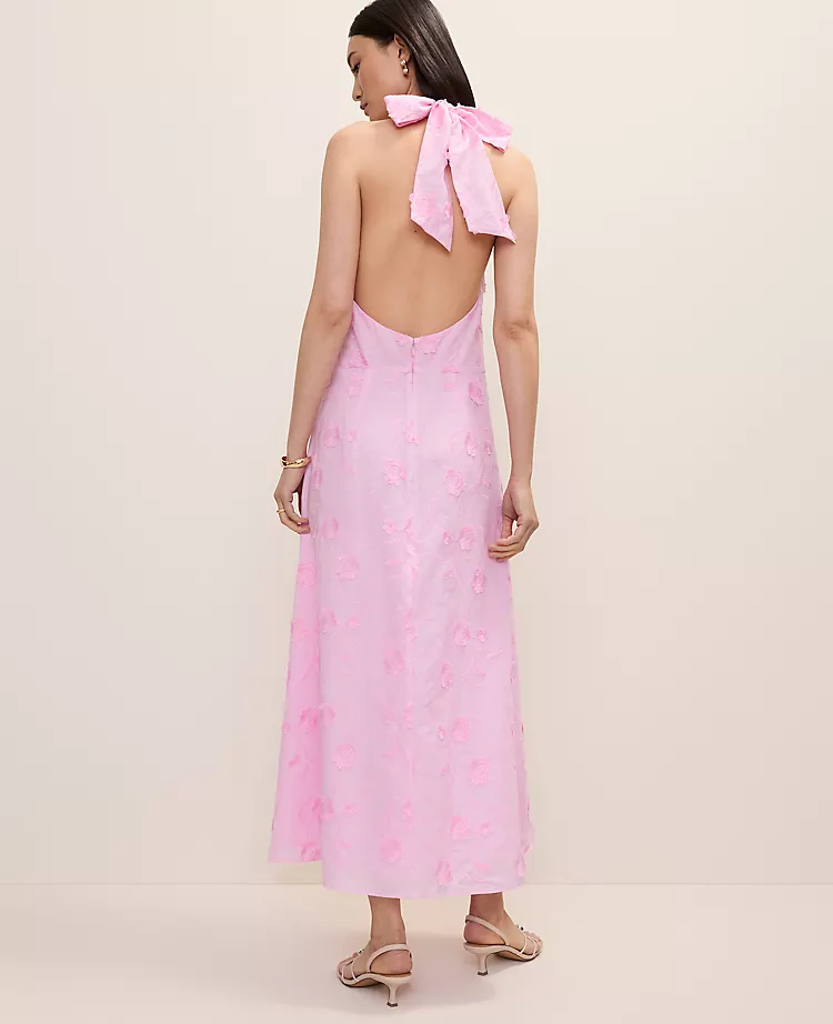 Petite Halter Floral Maxi Dress