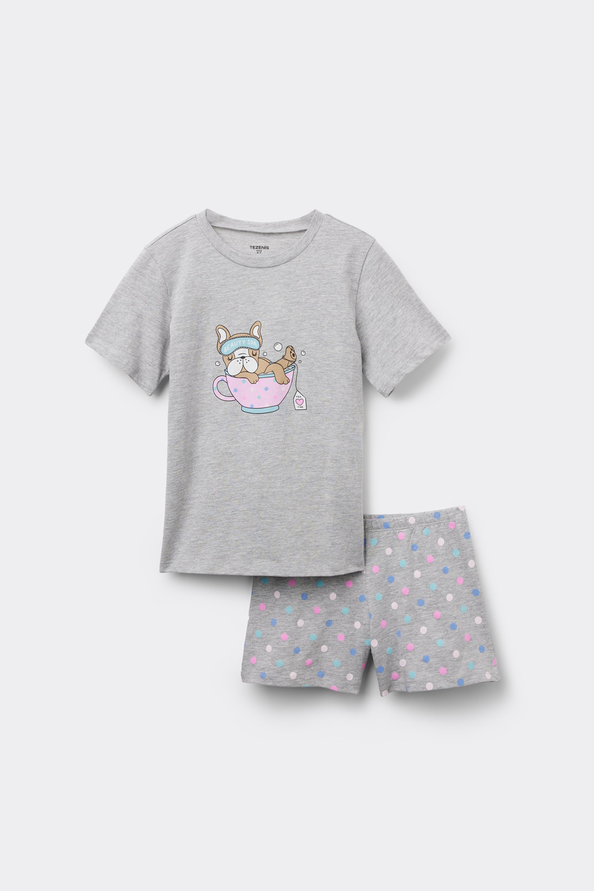 Girls’ Beauty Print Short Cotton Pyjamas
