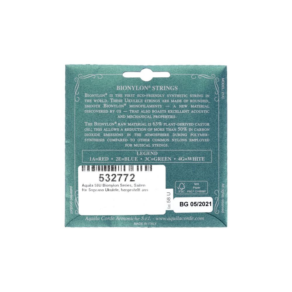Aquila 58U Bionylon Ukulele Soprano – Thomann Ireland
