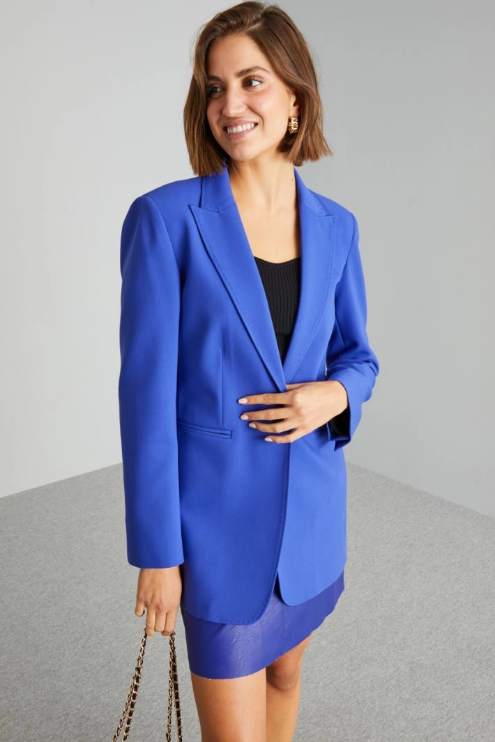 Blazer with semi-rigid shoulder pads - BLUETTE