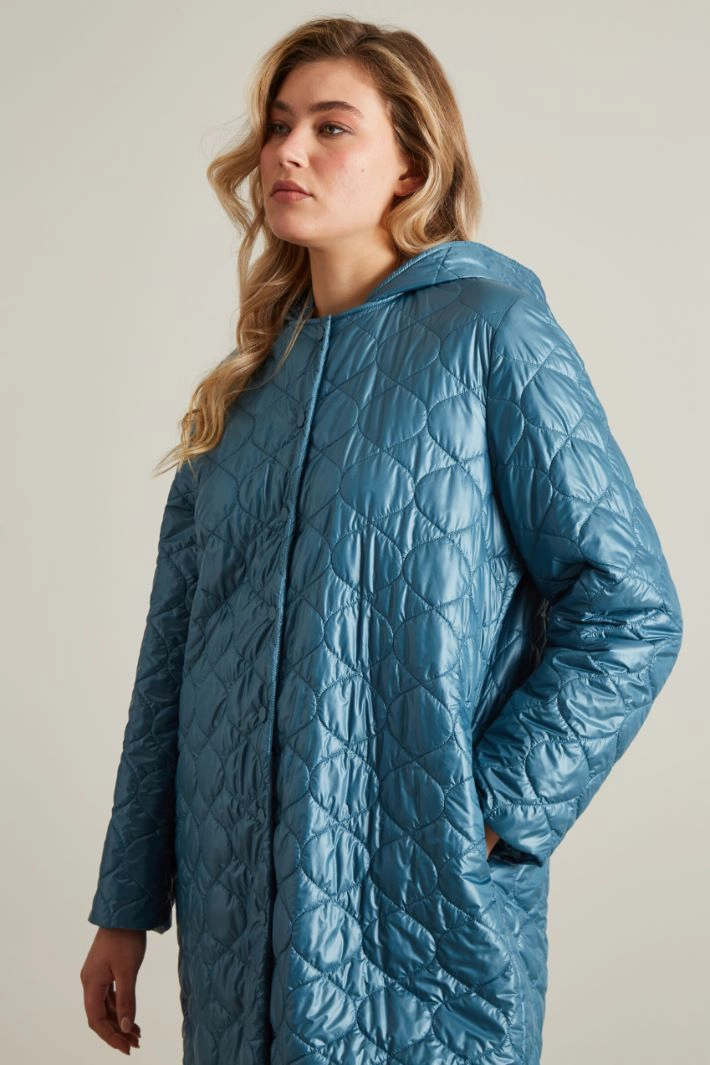 Quilted puffer jacket - LIGHT BLUE