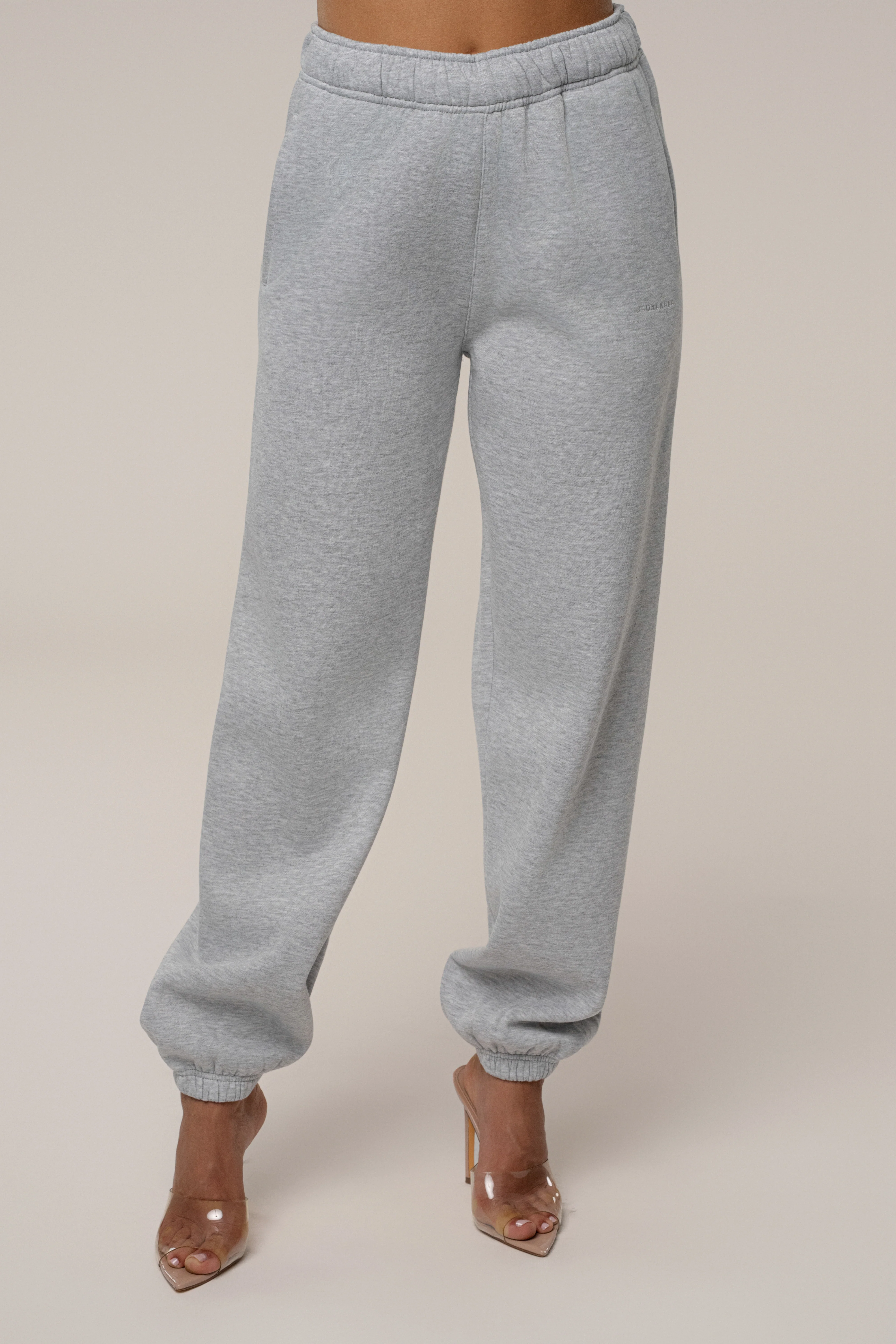 Heather Grey JLUXLABEL Logo Sweatpants
