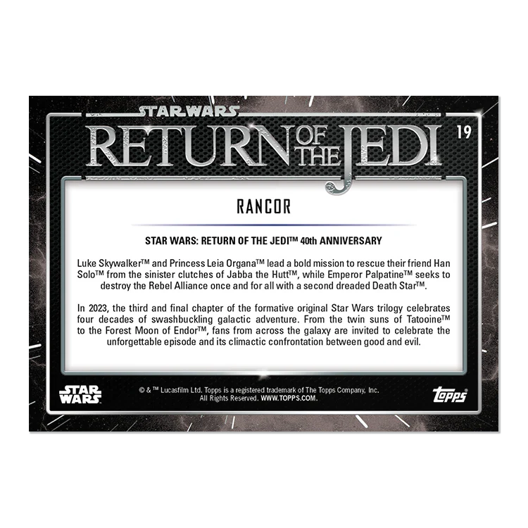 2023 Topps Star Wars: Return of the Jedi™ 40th Anniversary Card #19 - Rancor - Topps UK