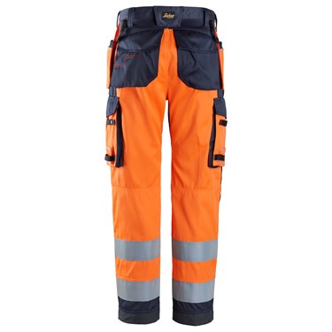 Work Trousers Holster Pockets, High-Vis Orange Class 2