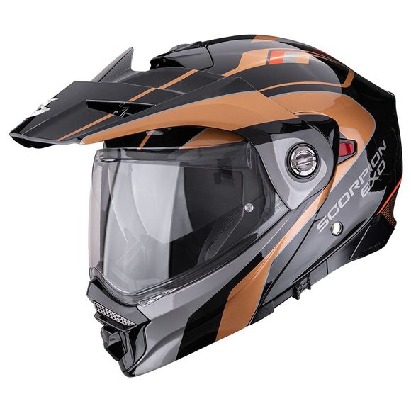 Scorpion Exo ADX-2 modular helmet - KAMPS - Black / BrownRef: SC1281